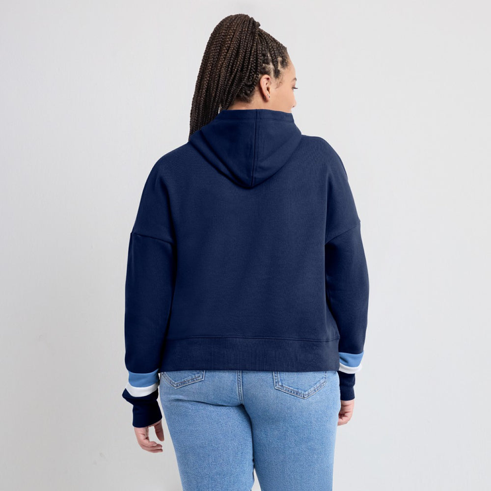 Tennessee Titans Women's Over Under Pullover Hoodie Navy | Fanatics