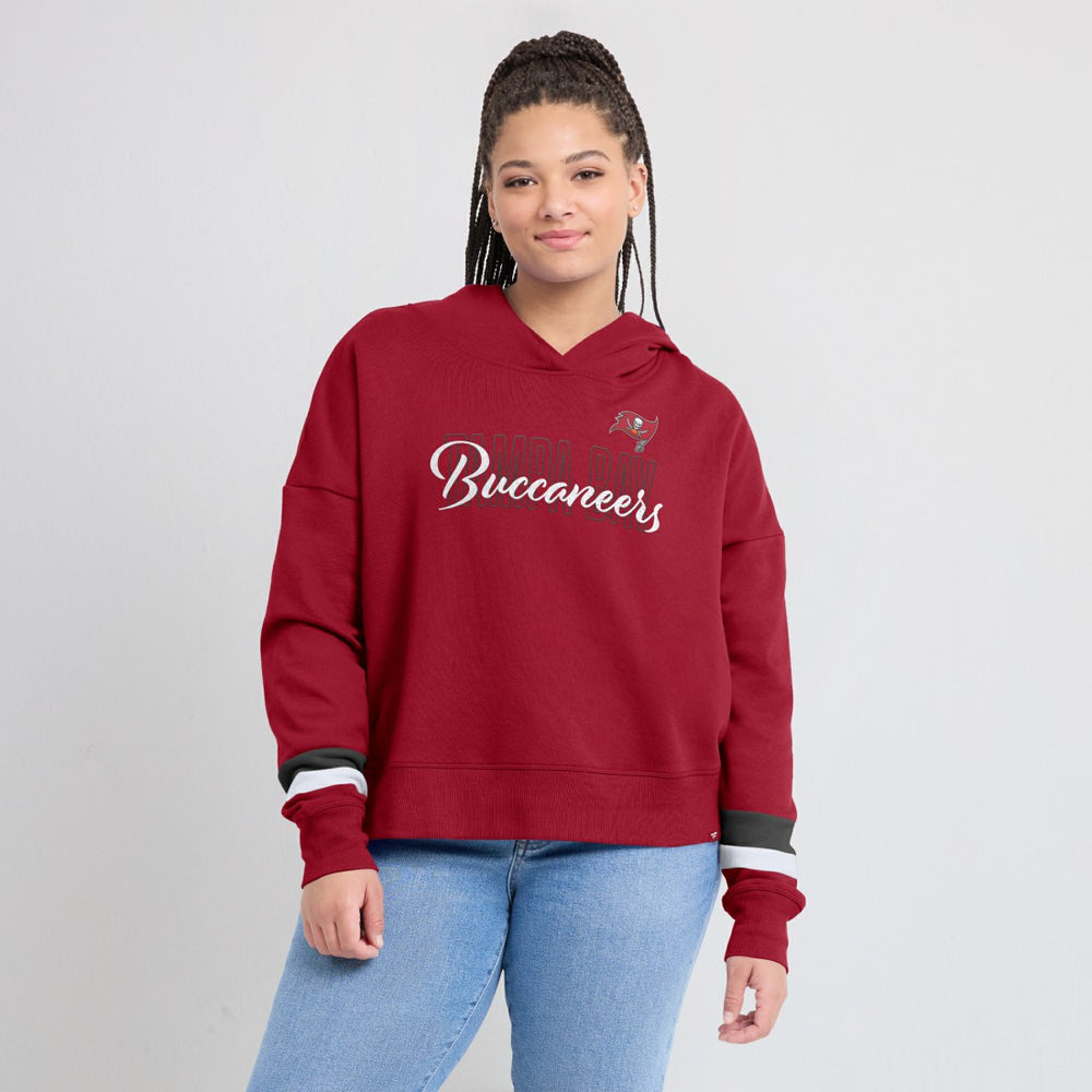 Tampa Bay Buccaneers Women's Over Under Pullover Hoodie Red | Fanatics
