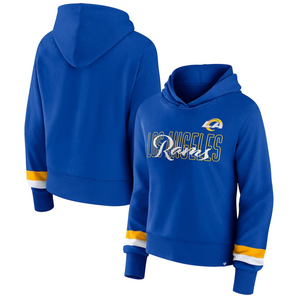 Los Angeles Rams Women's Over Under Pullover Hoodie Royal | Fanatics