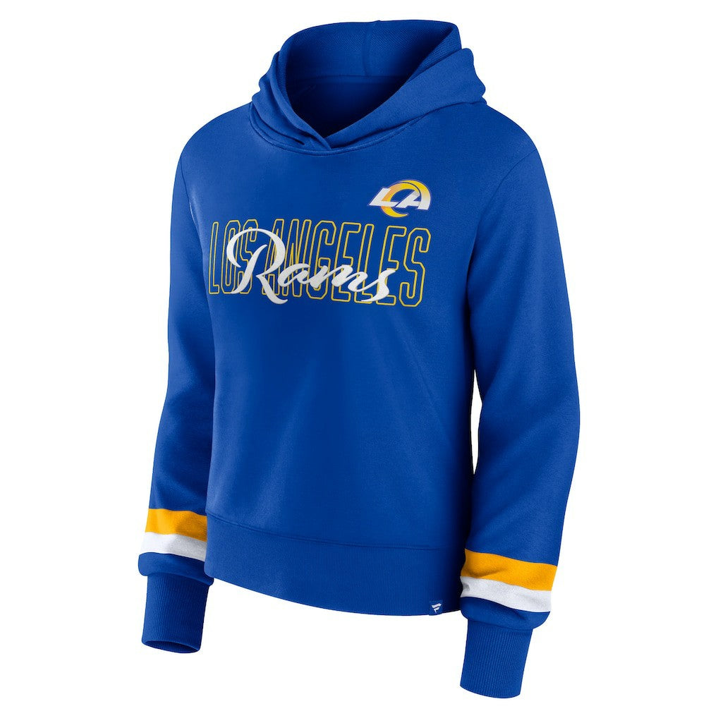 Los Angeles Rams Women's Over Under Pullover Hoodie Royal | Fanatics