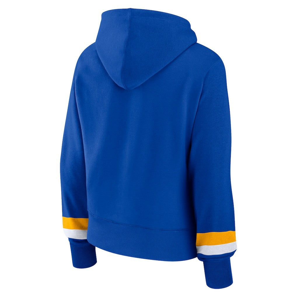 Los Angeles Rams Women's Over Under Pullover Hoodie Royal | Fanatics