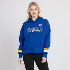 Los Angeles Rams Women's Over Under Pullover Hoodie Royal | Fanatics