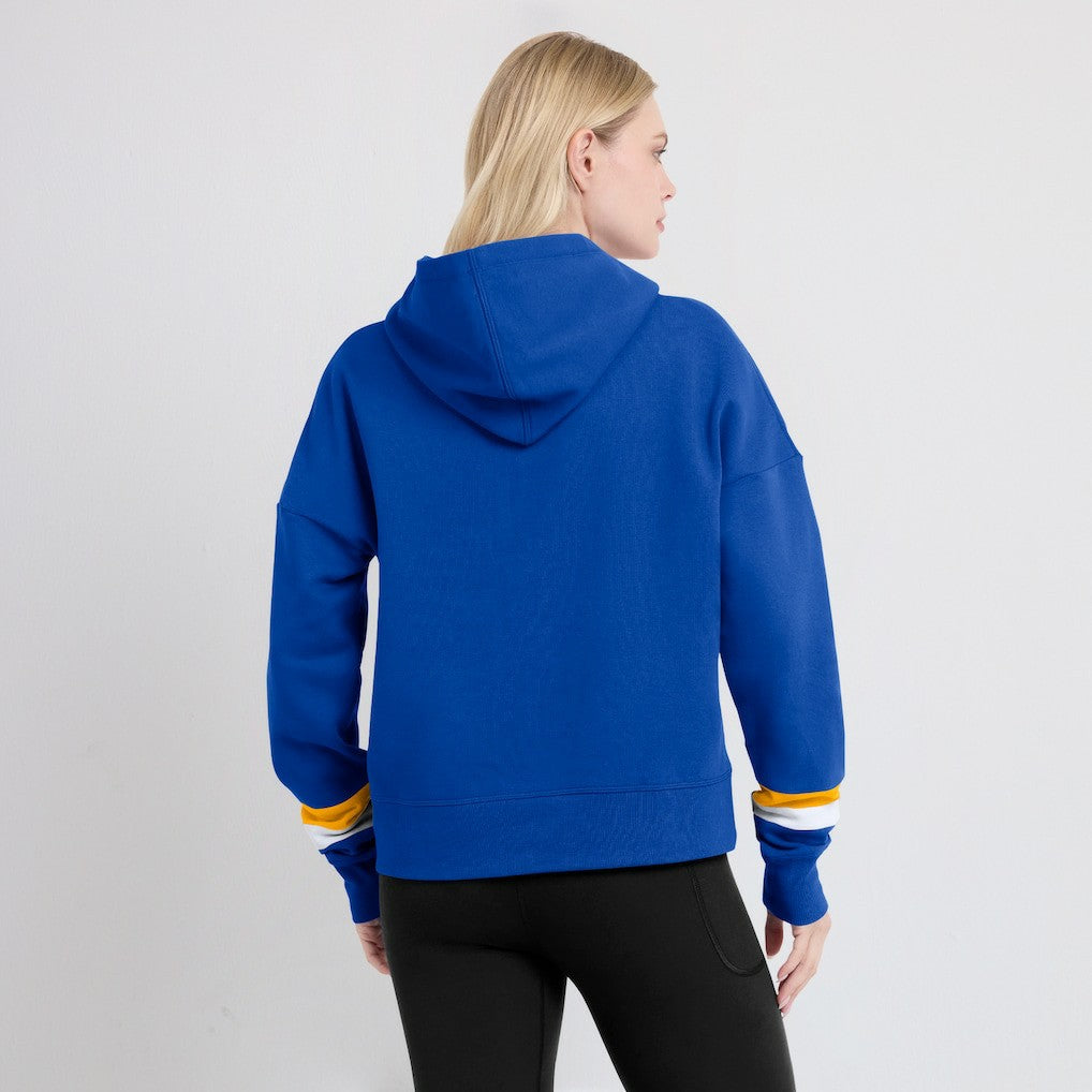 Los Angeles Rams Women's Over Under Pullover Hoodie Royal | Fanatics