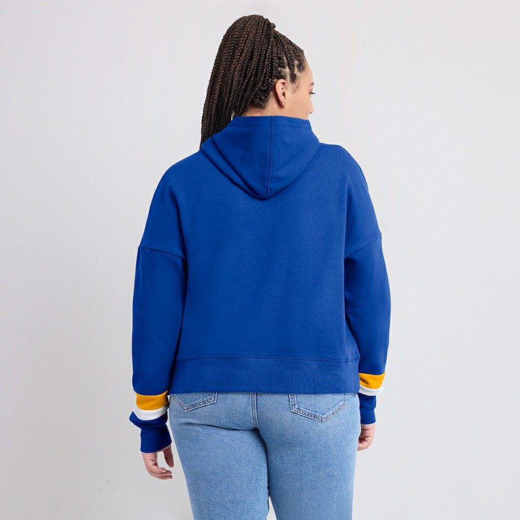 Los Angeles Rams Women's Over Under Pullover Hoodie Royal | Fanatics