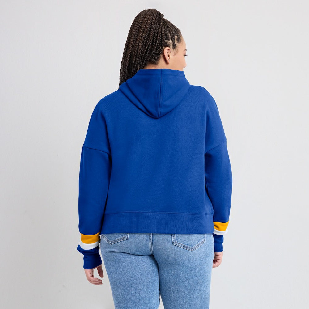 Los Angeles Rams Women's Over Under Pullover Hoodie Royal | Fanatics