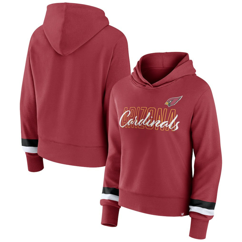 Arizona Cardinals Women's Over Under Pullover Hoodie Cardinal | Fanatics