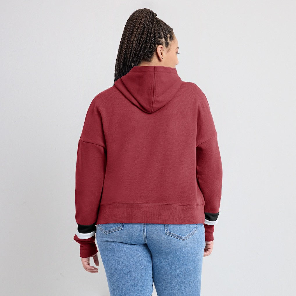 Arizona Cardinals Women's Over Under Pullover Hoodie Cardinal | Fanatics