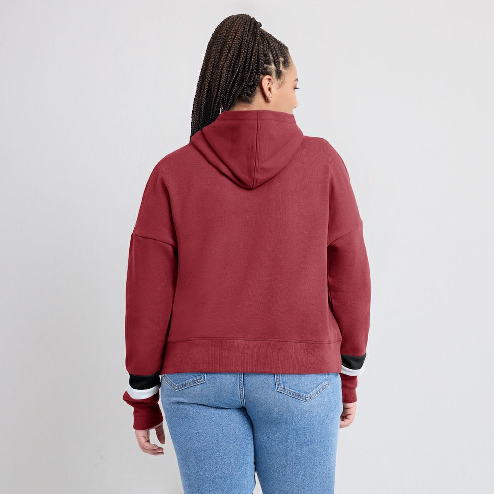 Arizona Cardinals Women's Over Under Pullover Hoodie Cardinal | Fanatics