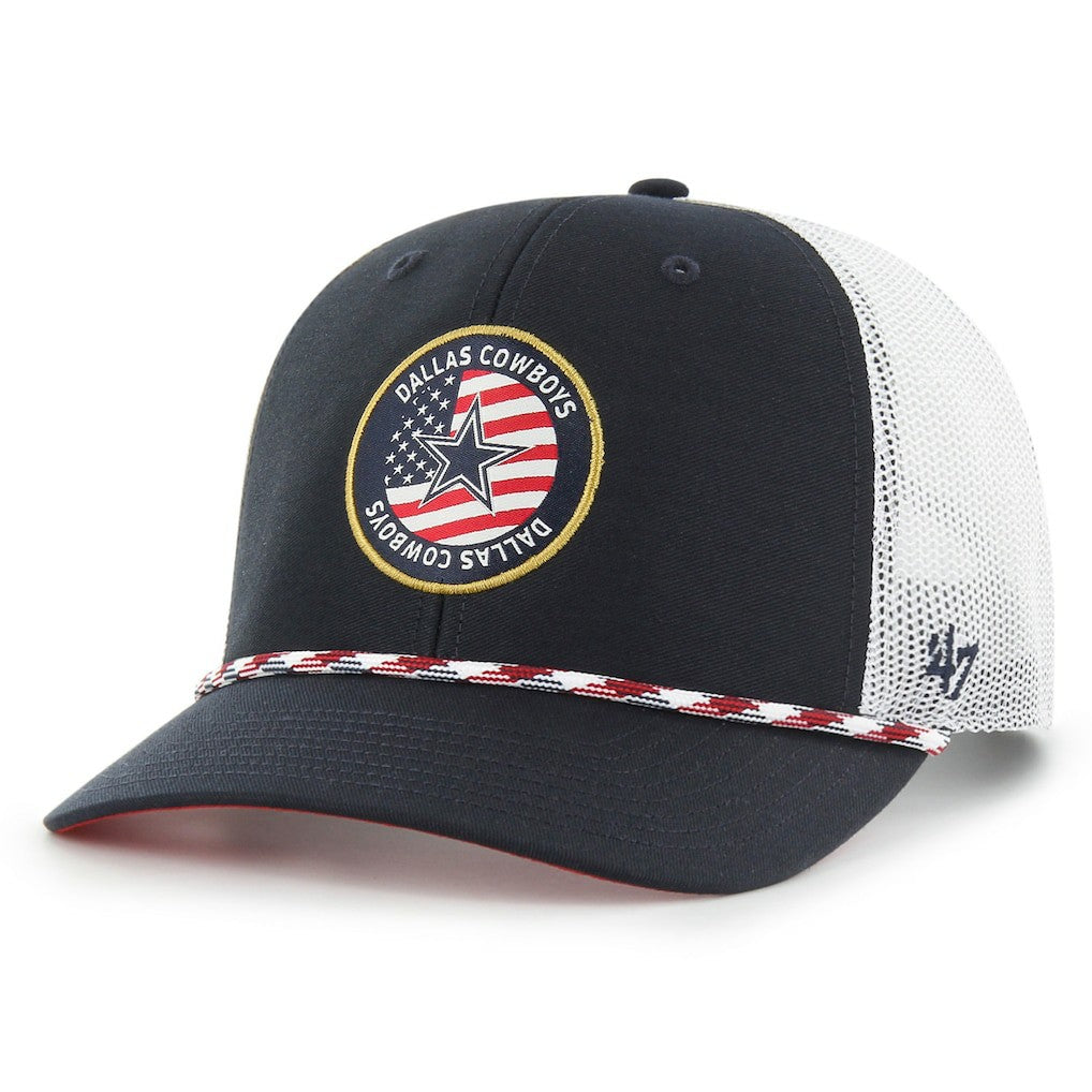 Dallas Cowboys '47 Union Patch Trucker Adjustable Hat Navy/White | 47 brand