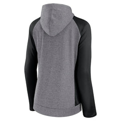 Carolina Panthers Women's Blind Side Lightweight Full-Zip Hoodie Heather Gray/College Black | Fanatics