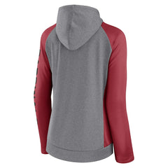 Arizona Cardinals Women's Blind Side Lightweight Full-Zip Hoodie Heather Gray/College Cardinal | Fanatics