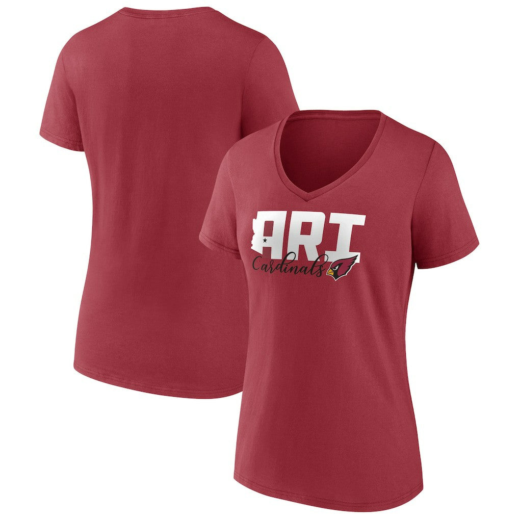 Arizona Cardinals Women's Back Home Again V-Neck T-Shirt Cardinal | Fanatics