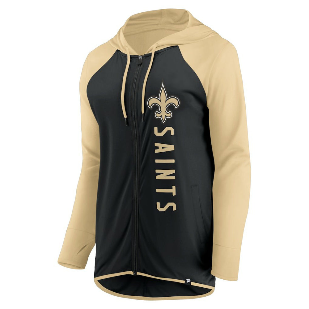 New Orleans Saints Women's Forever Fan Full-Zip Hoodie Black/Gold | Fanatics