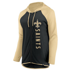 New Orleans Saints Women's Forever Fan Full-Zip Hoodie Black/Gold | Fanatics