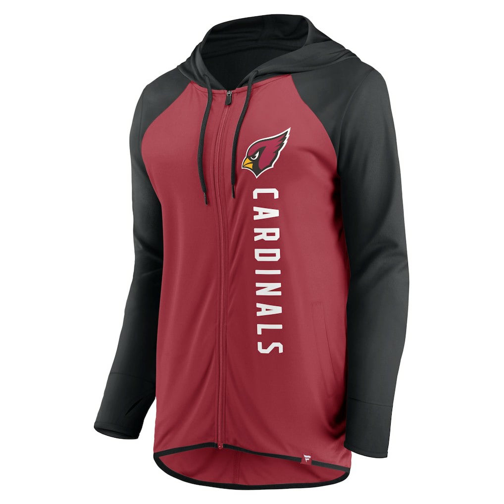 Arizona Cardinals Women's Forever Fan Full-Zip Hoodie Cardinal/Black | Fanatics