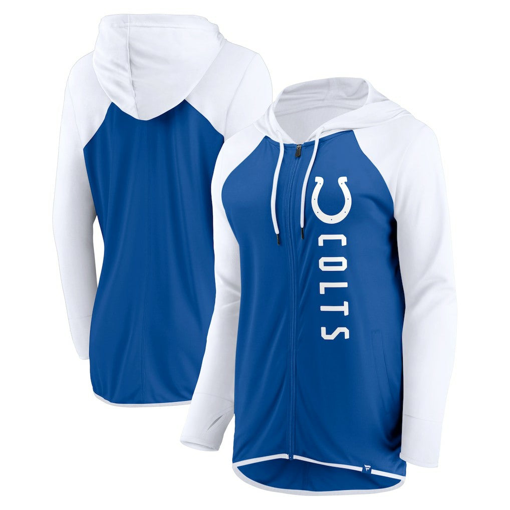 Indianapolis Colts Women's Forever Fan Full-Zip Hoodie Royal/White | Fanatics