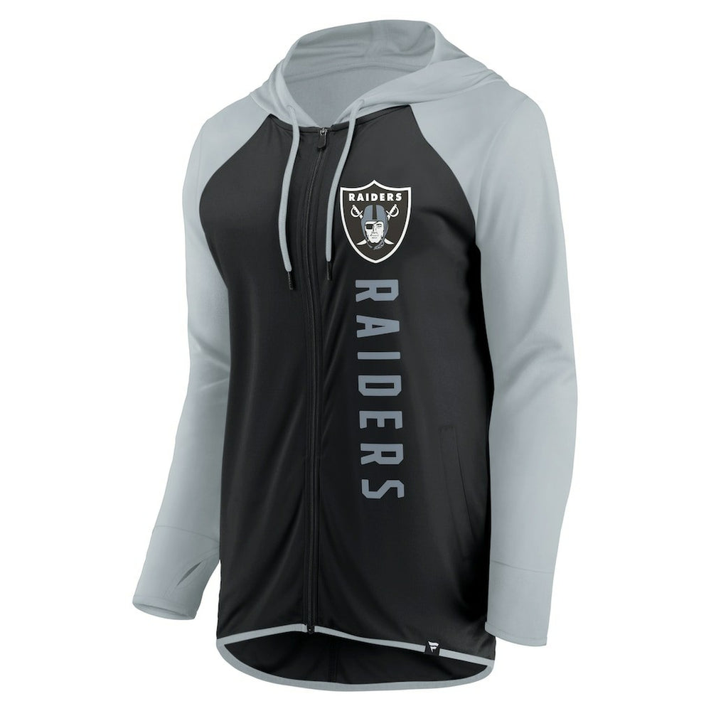 Las Vegas Raiders Women's Forever Fan Full-Zip Hoodie Black/Silver | Fanatics