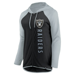 Las Vegas Raiders Women's Forever Fan Full-Zip Hoodie Black/Silver | Fanatics