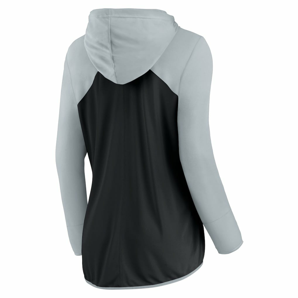 Las Vegas Raiders Women's Forever Fan Full-Zip Hoodie Black/Silver | Fanatics