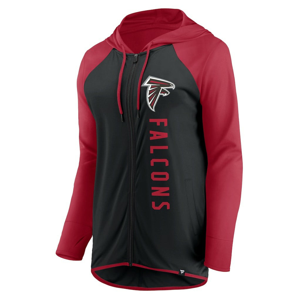 Atlanta Falcons Women's Forever Fan Full-Zip Hoodie Black/Red | Fanatics