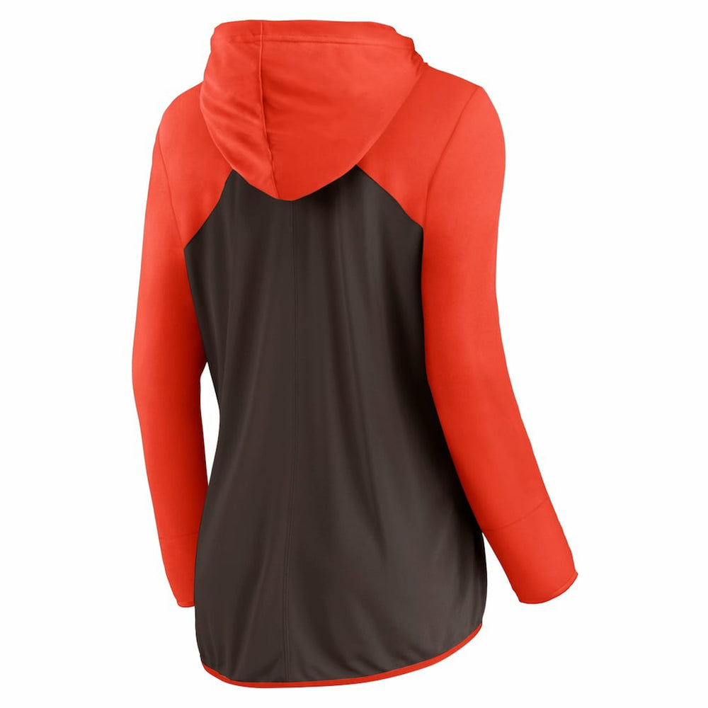 Cleveland Browns Women's Forever Fan Full-Zip Hoodie Brown/Orange | Fanatics