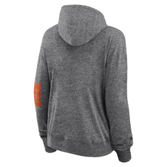 Cleveland Browns Women's Opening Coin Flip Lightweight Full-Zip Hoodie Heather Charcoal | Fanatics