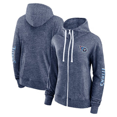 Tennessee Titans Women's Opening Coin Flip Lightweight Full-Zip Hoodie Heather Navy | Fanatics