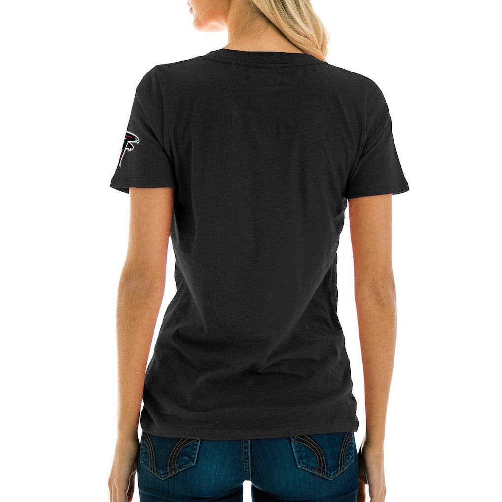 Atlanta Falcons New Era Women's Dirty Birds Kickoff V-Neck T-Shirt Black | NFL