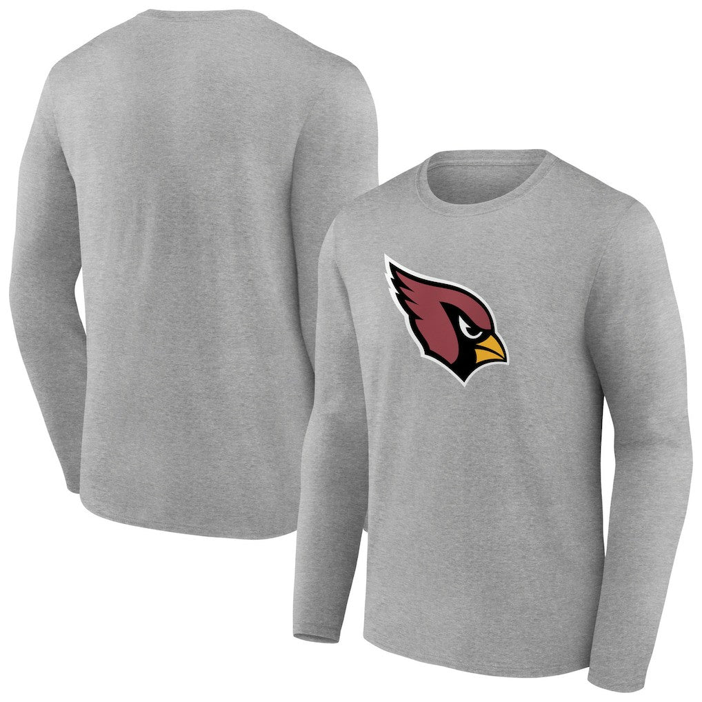 Arizona Cardinals Primary Team Logo Long Sleeve T-Shirt Heather Gray | NFL