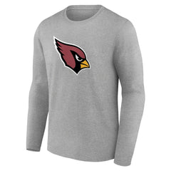 Arizona Cardinals Primary Team Logo Long Sleeve T-Shirt Heather Gray | NFL