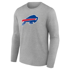 Buffalo Bills Primary Team Logo Long Sleeve T-Shirt Heather Gray | NFL