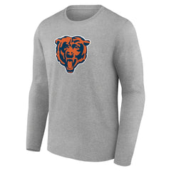 Chicago Bears Primary Team Logo Long Sleeve T-Shirt Heather Gray | NFL