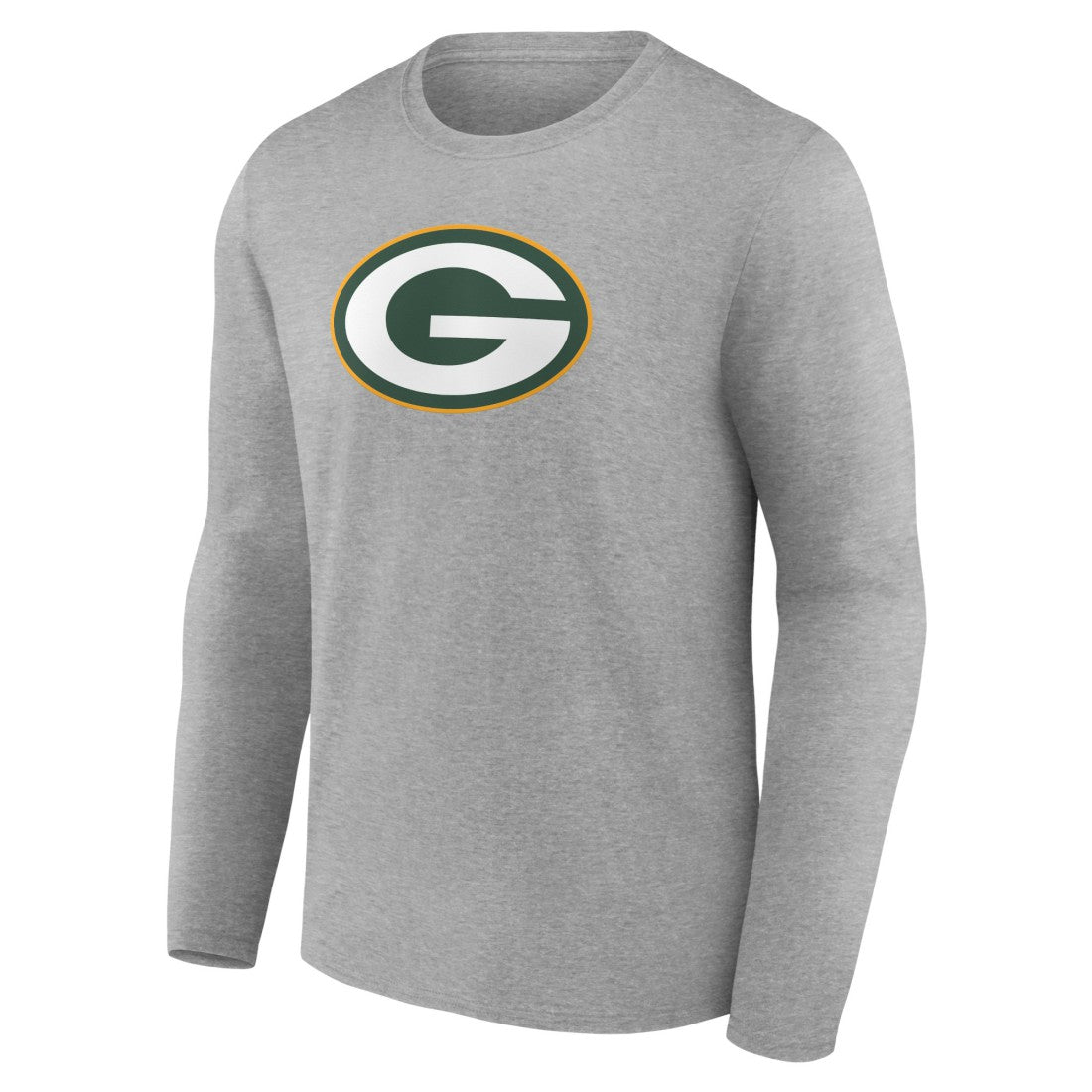 Green Bay Packers Primary Team Logo Long Sleeve T-Shirt Heather Gray | NFL