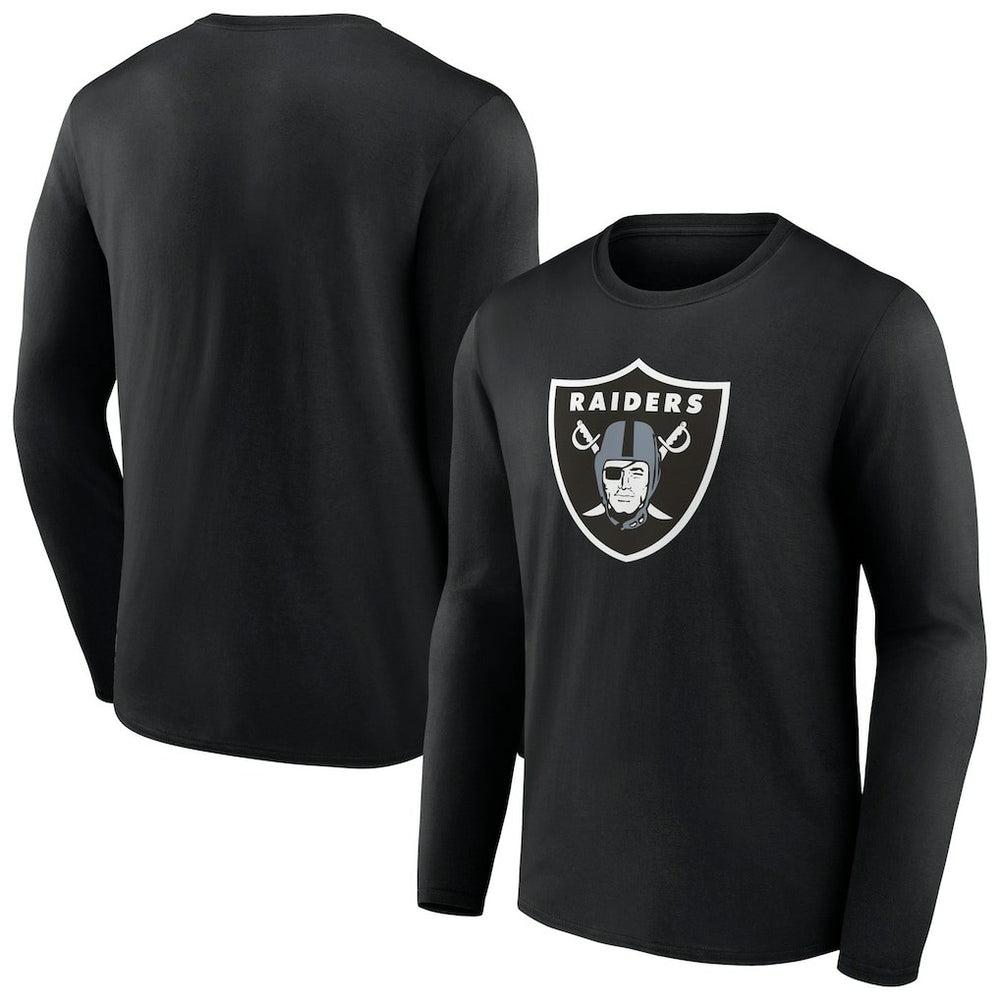 Las Vegas Raiders Primary Team Logo Long Sleeve T-Shirt Black | NFL
