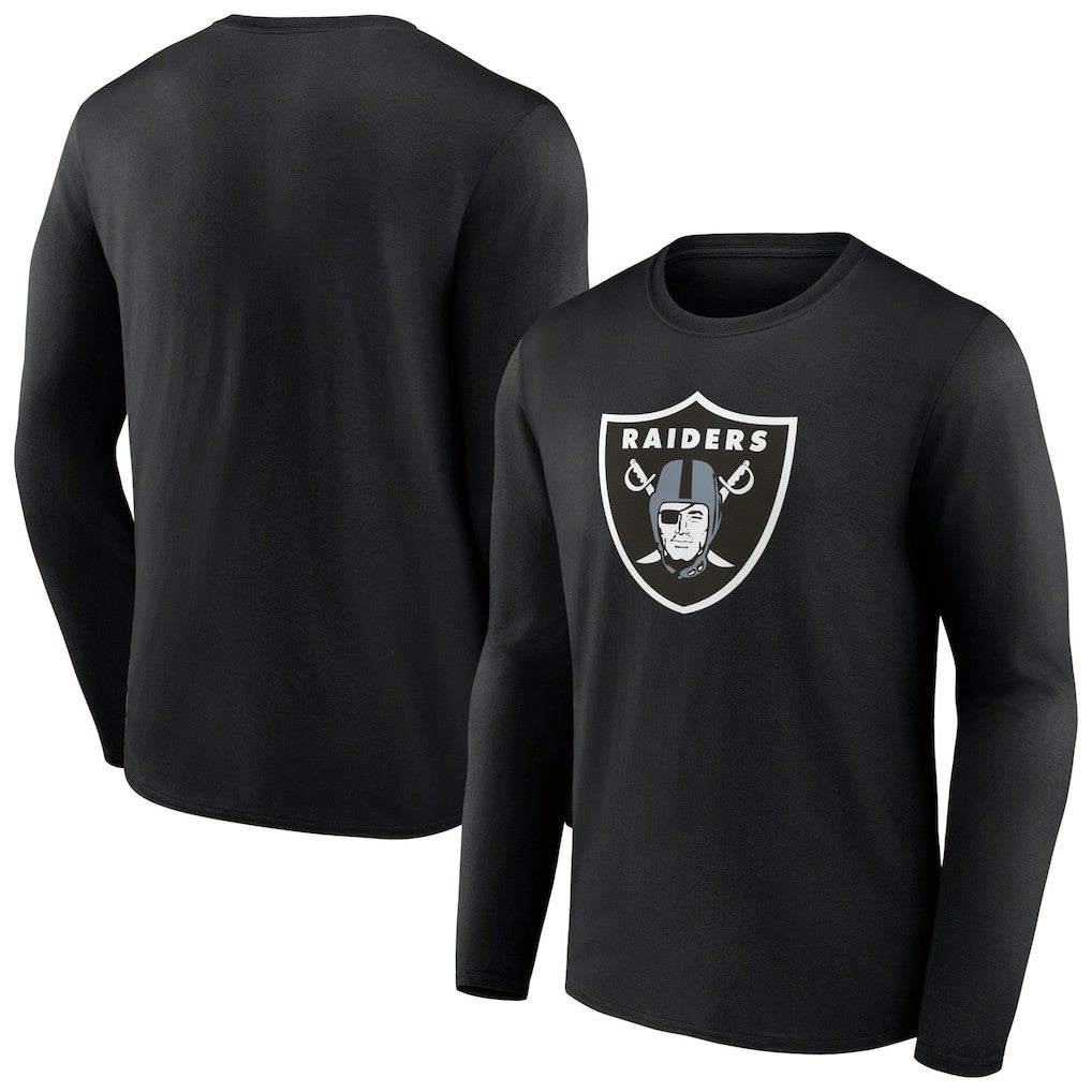 Las Vegas Raiders Primary Team Logo Long Sleeve T-Shirt Black | NFL