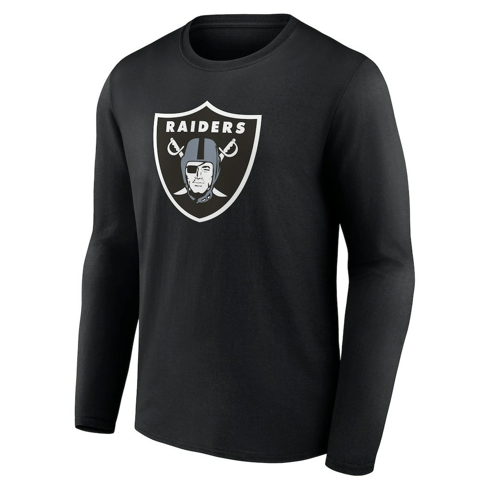 Las Vegas Raiders Primary Team Logo Long Sleeve T-Shirt Black | NFL