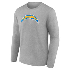 Los Angeles Chargers Primary Team Logo Long Sleeve T-Shirt Heather Gray | NFL