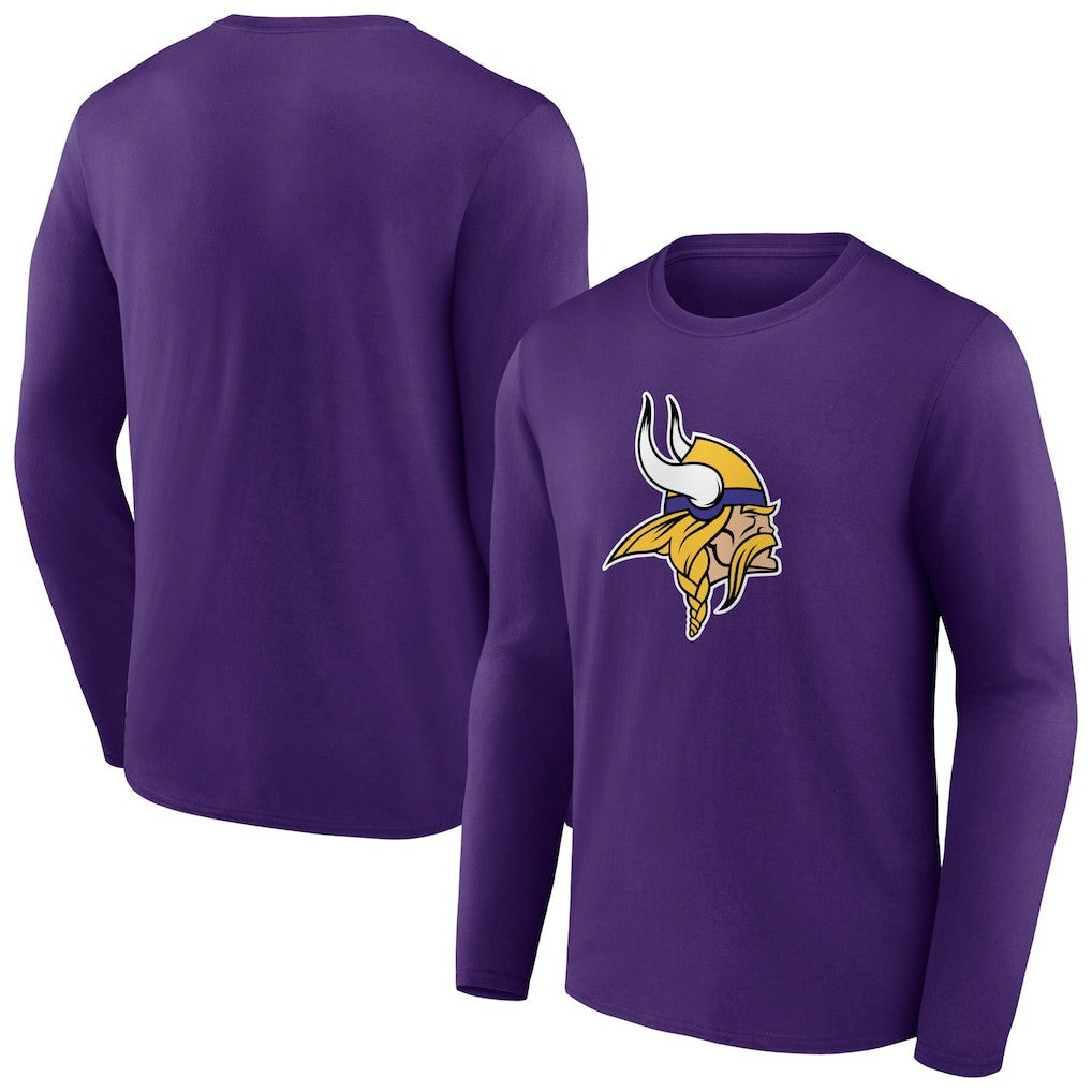 Minnesota Vikings Primary Team Logo Long Sleeve T-Shirt Purple | NFL