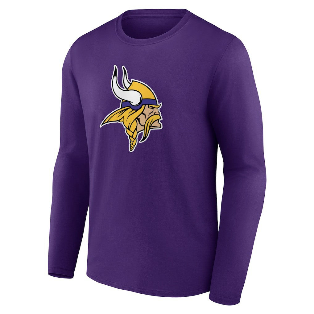 Minnesota Vikings Primary Team Logo Long Sleeve T-Shirt Purple | NFL