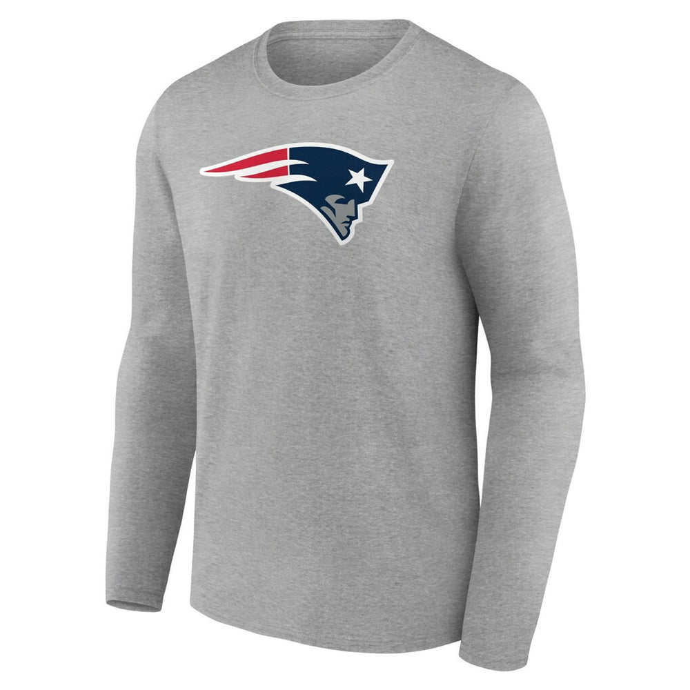New England Patriots Primary Team Logo Long Sleeve T-Shirt Heather Gray | NFL