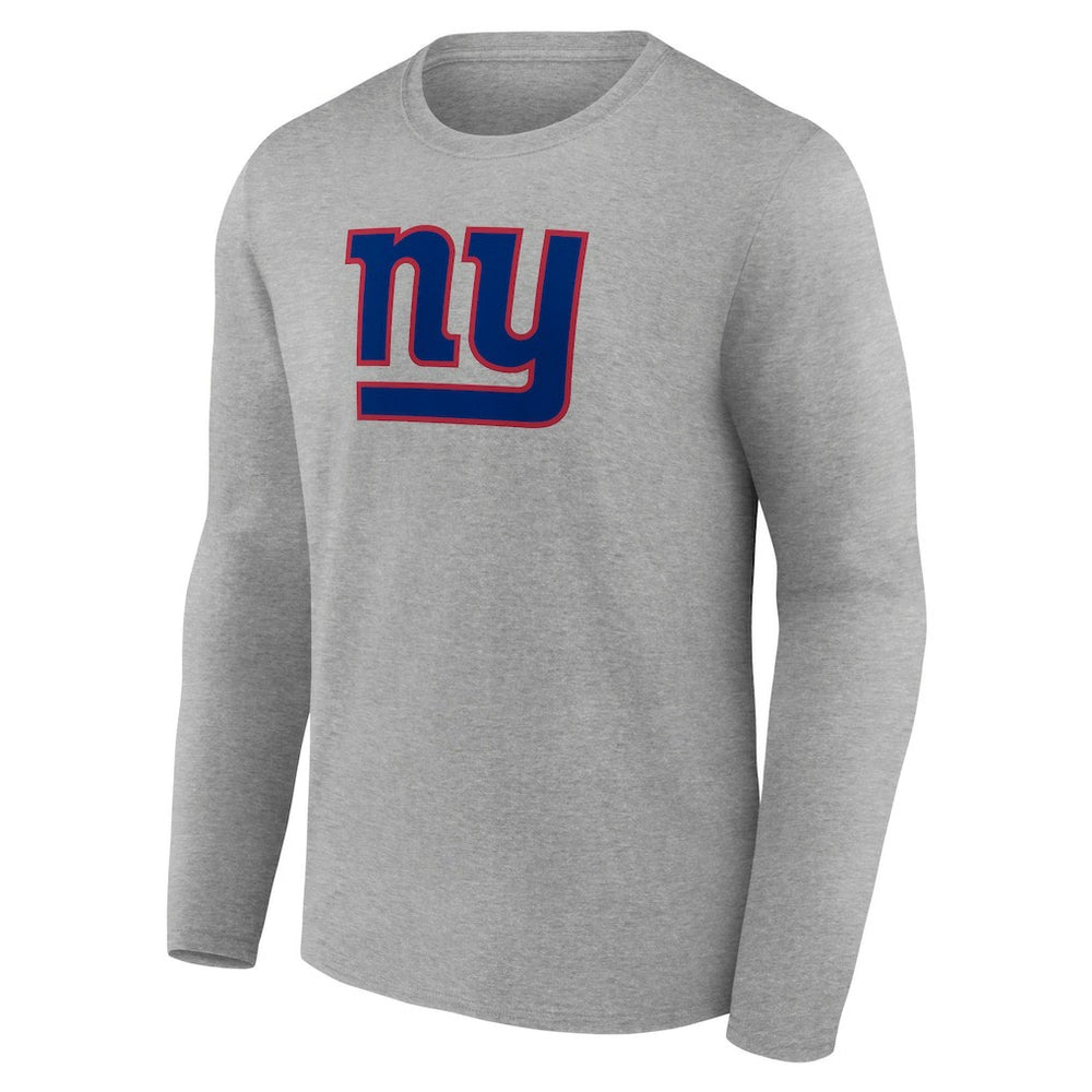 New York Giants Primary Team Logo Long Sleeve T-Shirt Heather Gray | NFL