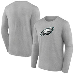 Philadelphia Eagles Primary Team Logo Long Sleeve T-Shirt Heather Gray | NFL