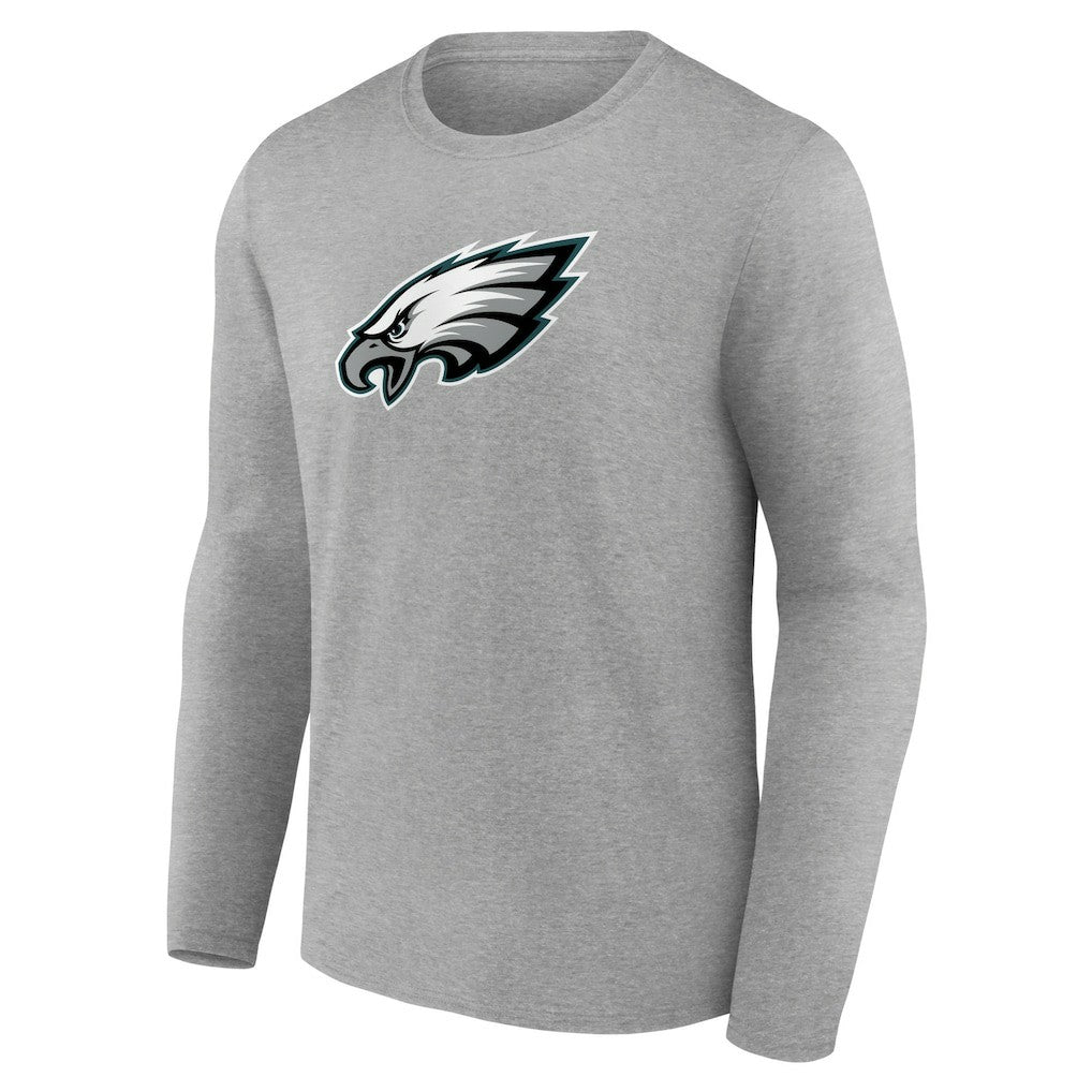 Philadelphia Eagles Primary Team Logo Long Sleeve T-Shirt Heather Gray | NFL