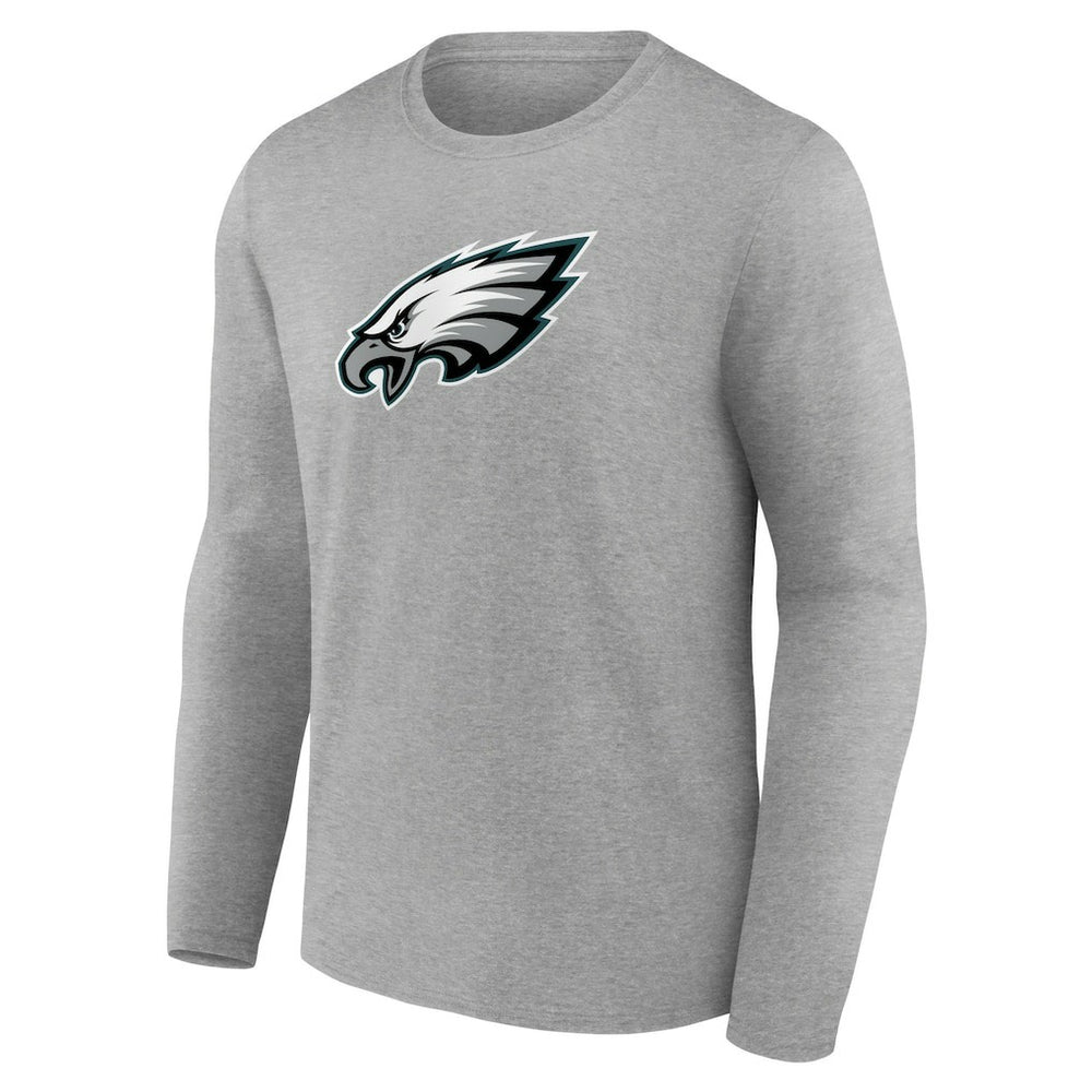 Philadelphia Eagles Primary Team Logo Long Sleeve T-Shirt Heather Gray | NFL