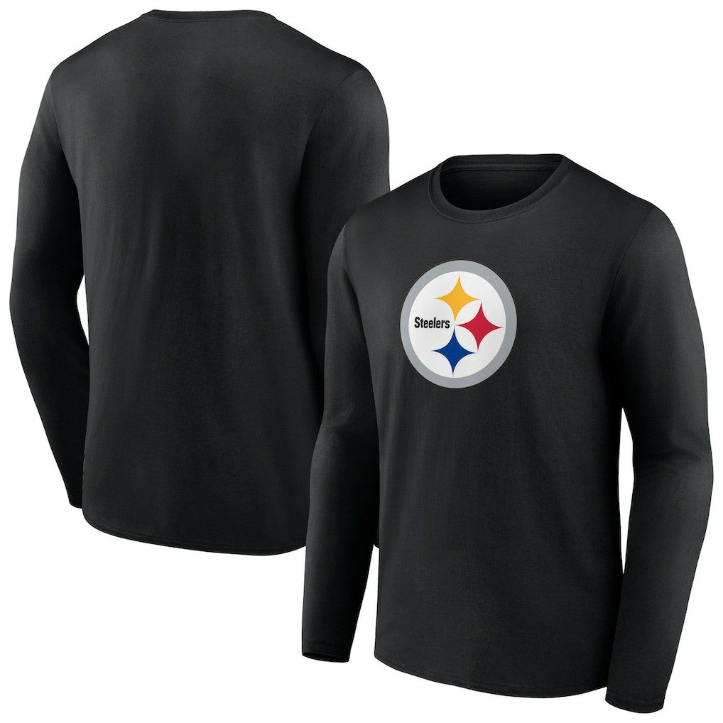 Pittsburgh Steelers Primary Team Logo Long Sleeve T-Shirt Black | NFL