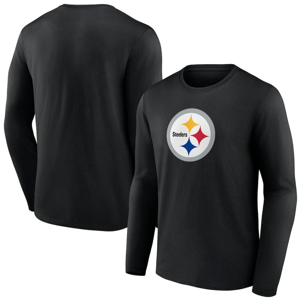 Pittsburgh Steelers Primary Team Logo Long Sleeve T-Shirt Black | NFL