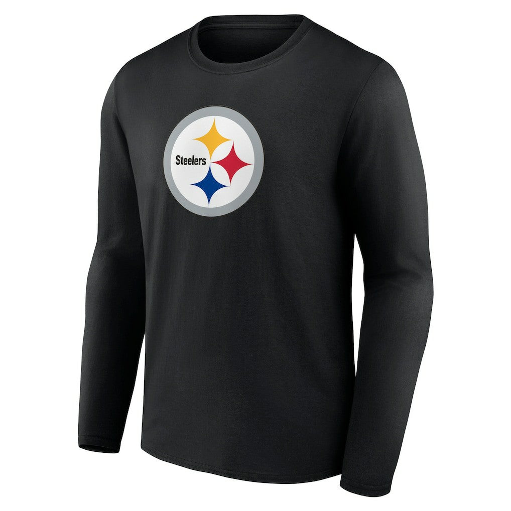 Pittsburgh Steelers Primary Team Logo Long Sleeve T-Shirt Black | NFL