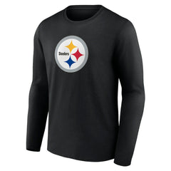 Pittsburgh Steelers Primary Team Logo Long Sleeve T-Shirt Black | NFL