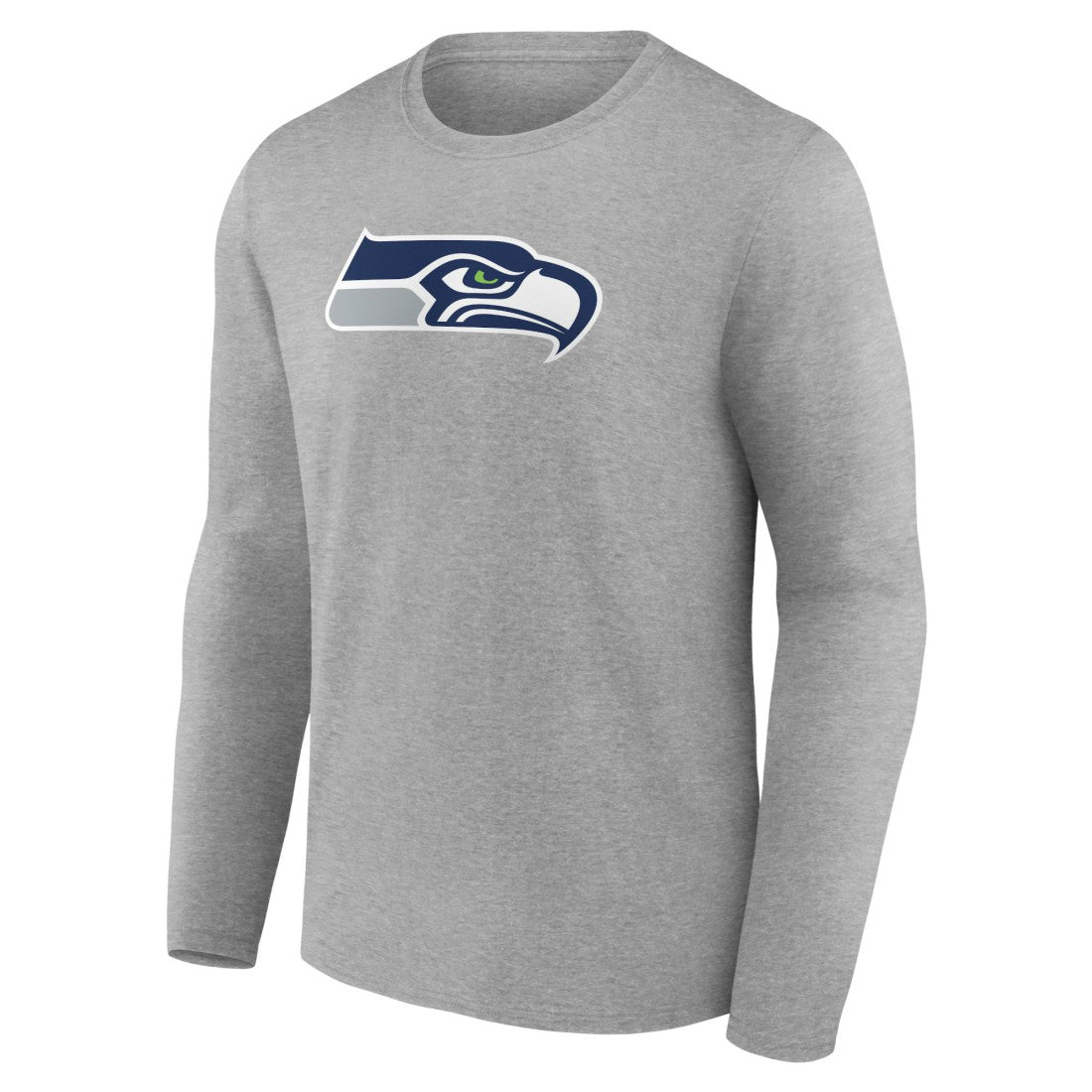 Seattle Seahawks Primary Team Logo Long Sleeve T-Shirt Heather Gray | NFL