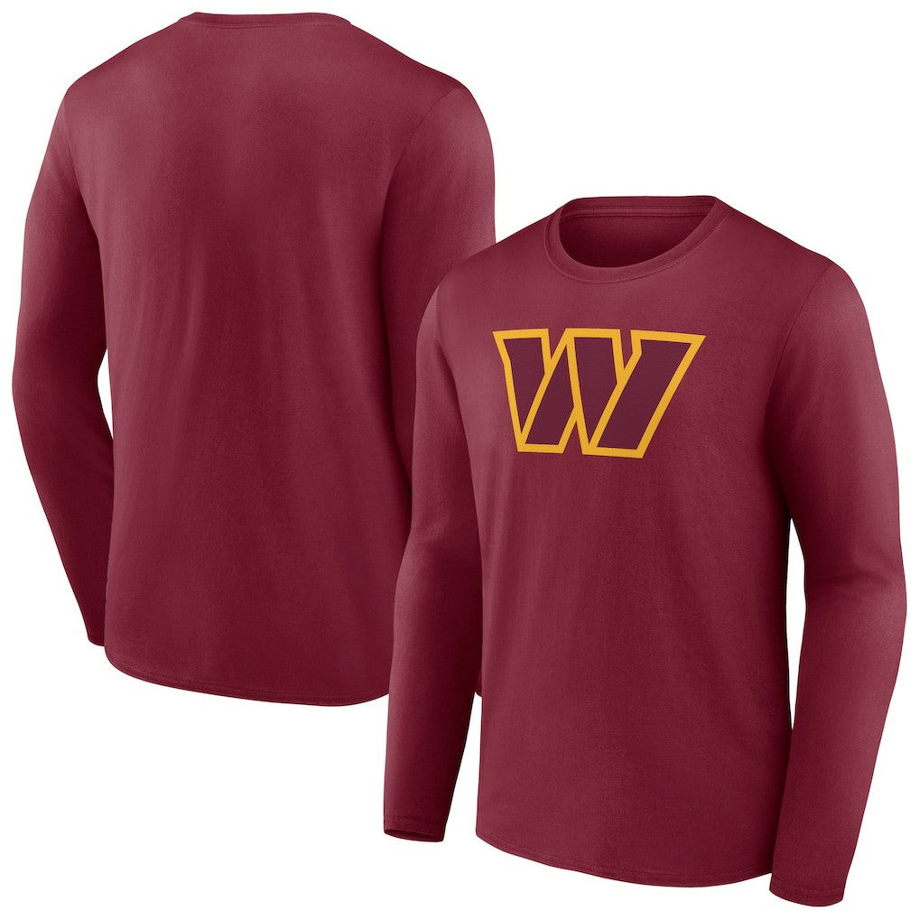 Washington Commanders Primary Team Logo Long Sleeve T-Shirt Burgundy | NFL